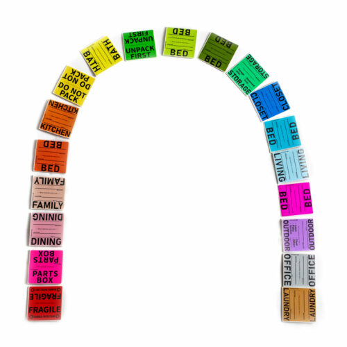 Color coded moving labels
