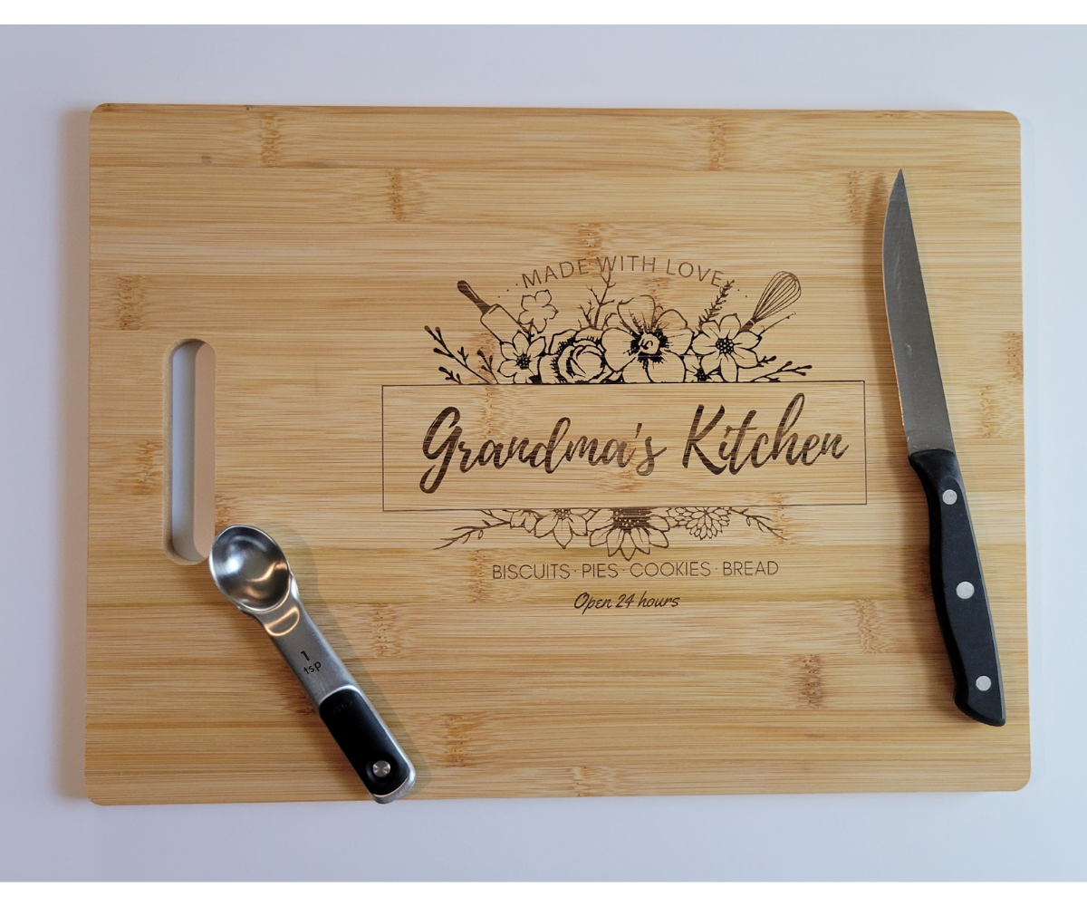 Custom Cutting Board for Grandma's Kitchen, Mom's Kitchen, or other Pe –  milk & honey