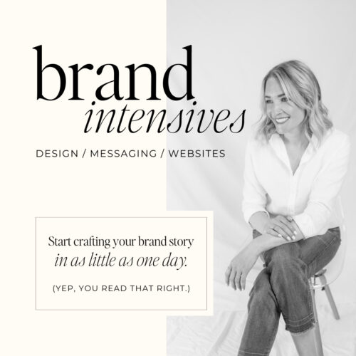 Brand Intensives - Design, messaging, and web design for small businesses and entrepreneurs.
