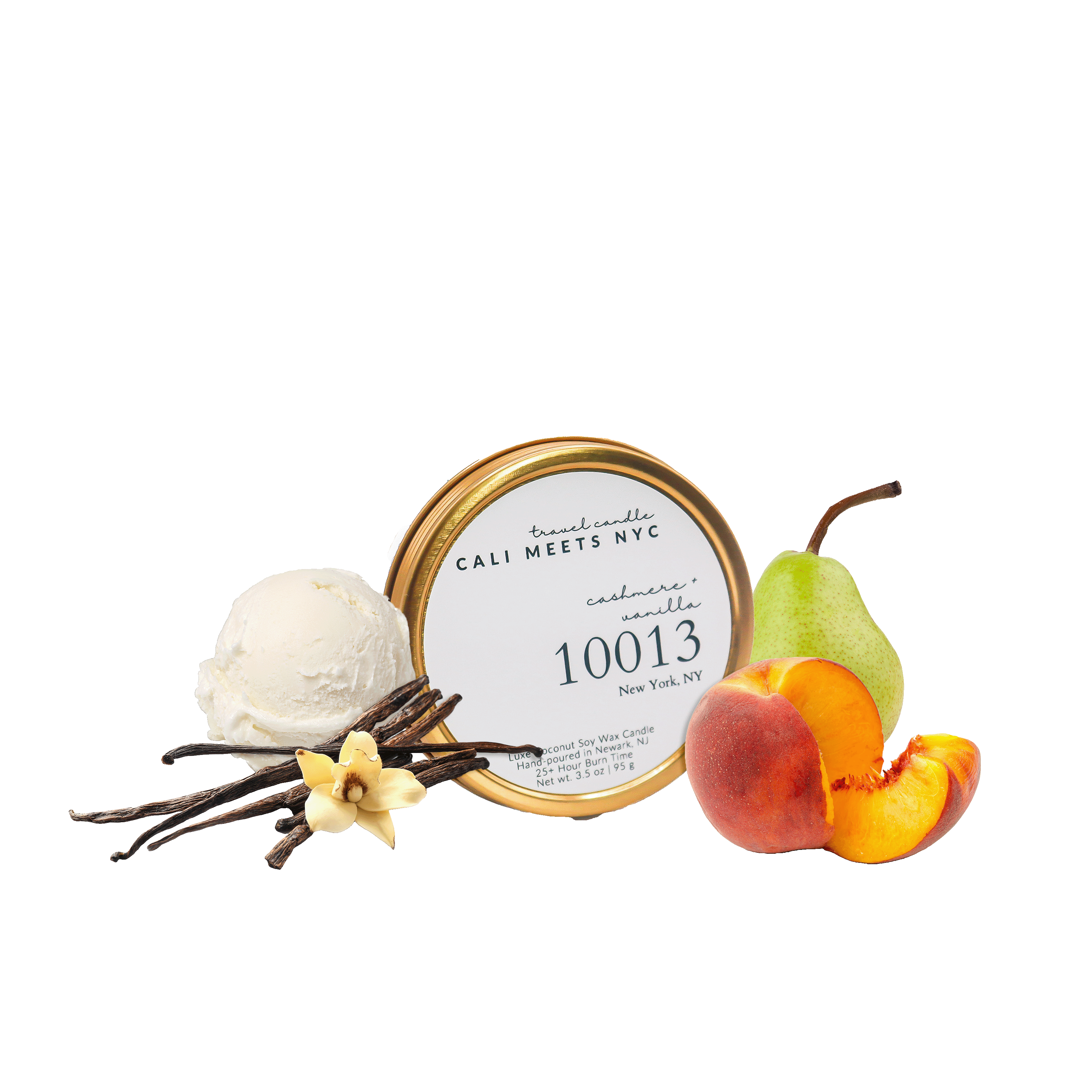 Cali Meets NYC 10013, Cashmere + Vanilla Coconut Soy Candle Tin2