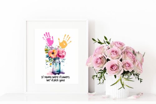 Printable art for Mother’s Day or just because featuring different sizes and bouquet types. Also different wording includes as well to be customized.