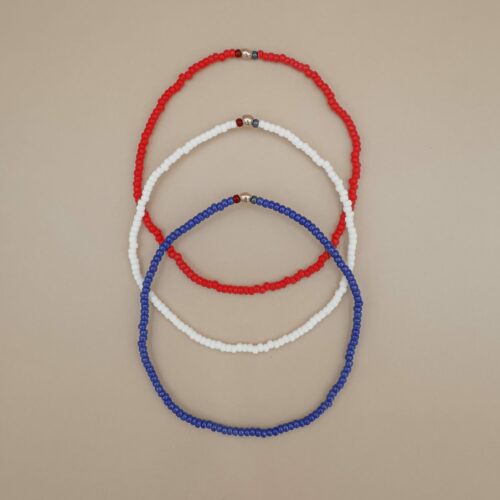 red, white, & you bracelet set
