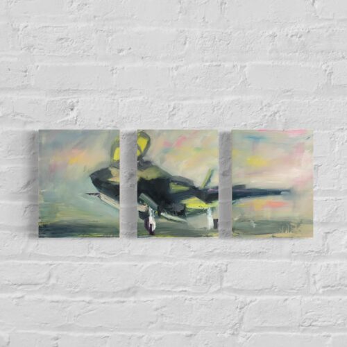 F-35 "Lightning at Dusk" Original Oil Painting