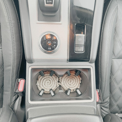 Photo of how car coasters are placed on your cap cup holders