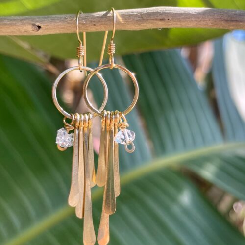 Seashore Gemstone Hoops — Quinn Sharp Jewelry Designs