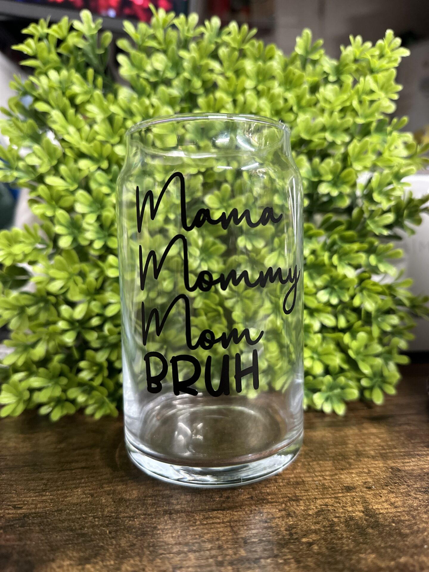 Boy Mama Glass Can, Libbey Glass Cup Mothers Day, Boy Mom Iced Coffee Cup,  Matcha Glass Cup Mom Gift, New Mom, Pregnancy Announcement