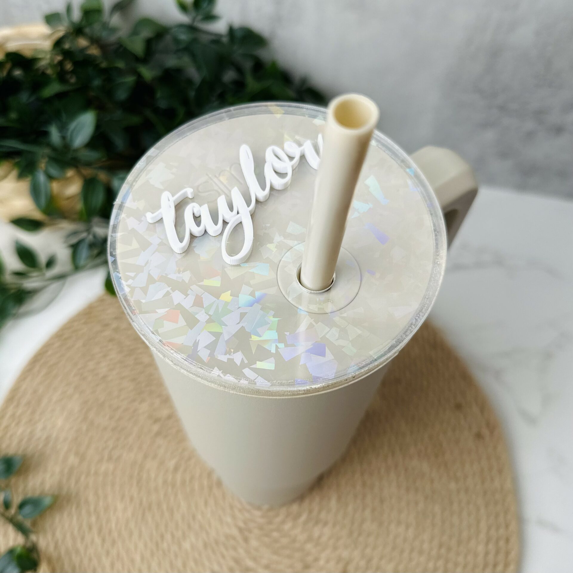 Custom Simple Modern Cup Topper  Multiple Patterns Available! - Spouse-ly
