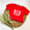 Bella Canvas 100B onesie in red for RED Friday