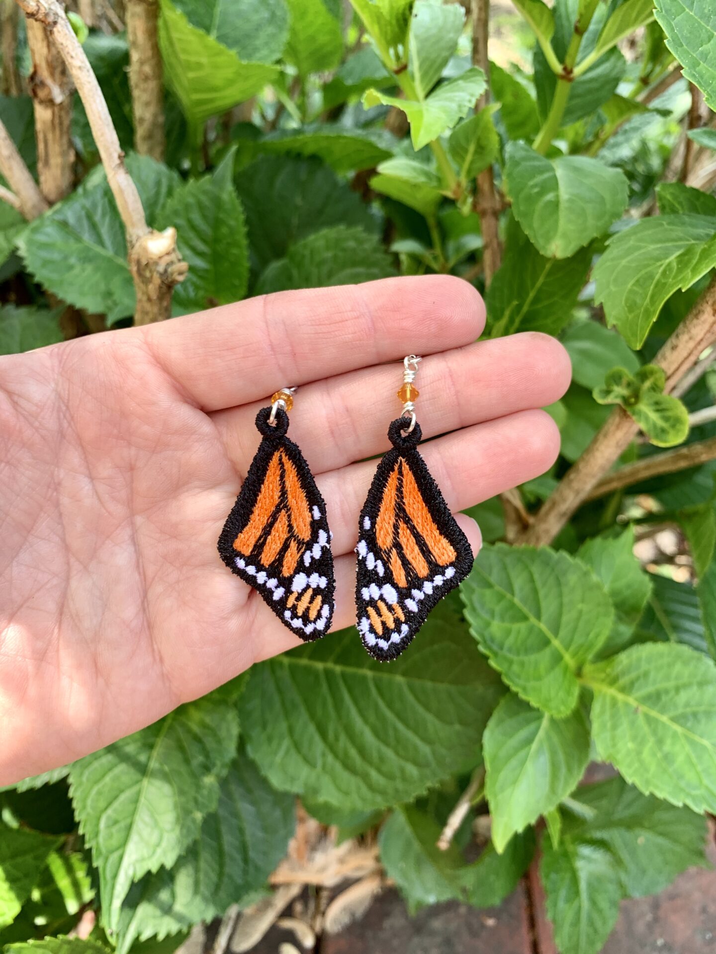 Monarch Butterfly Wing Earrings, Orange Butterfly Earrings, - Inspire Uplift