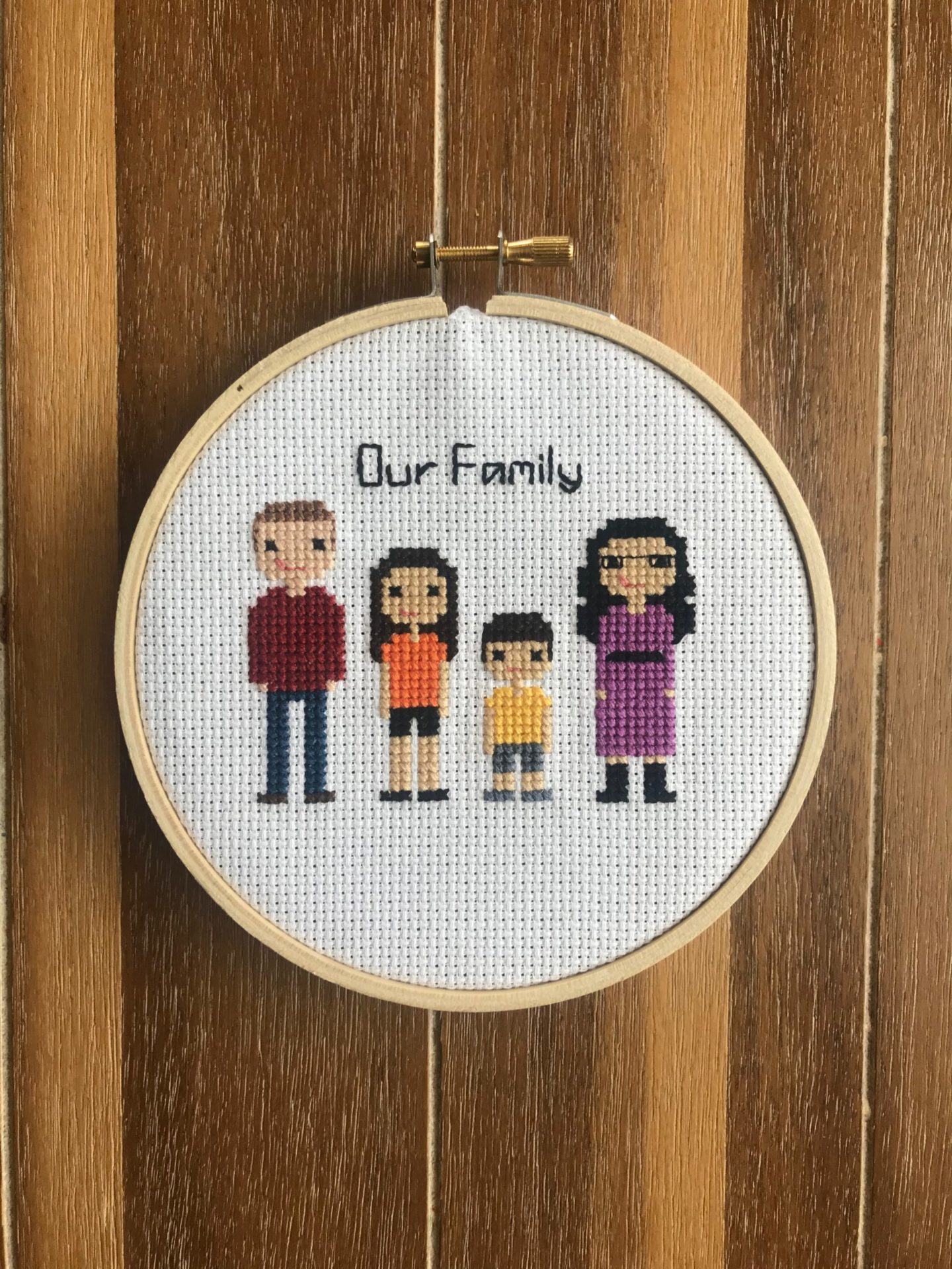 Personalized Cross Stitch Family Ornament - Spouse-ly