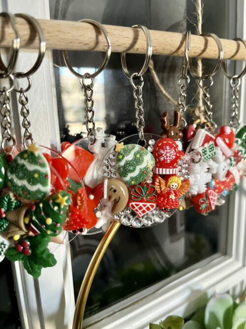 christmas resin keychains handmade