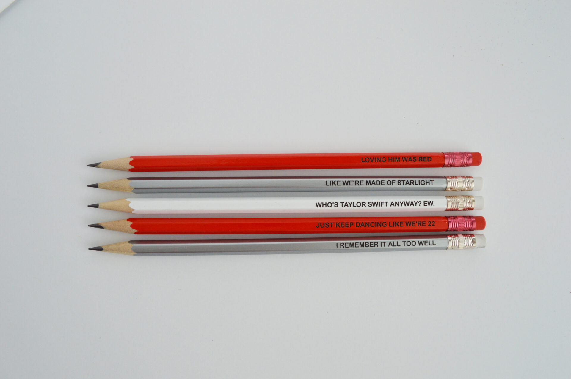 Red (Taylor's Version) Lyric Engraved Pencils - Spouse-ly