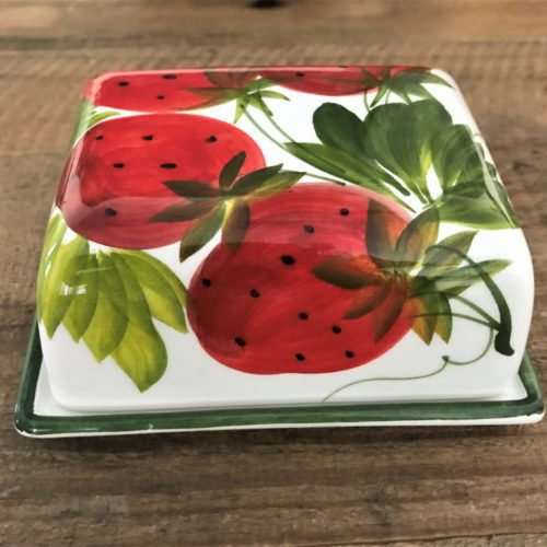 Strawberry butter dish reverse