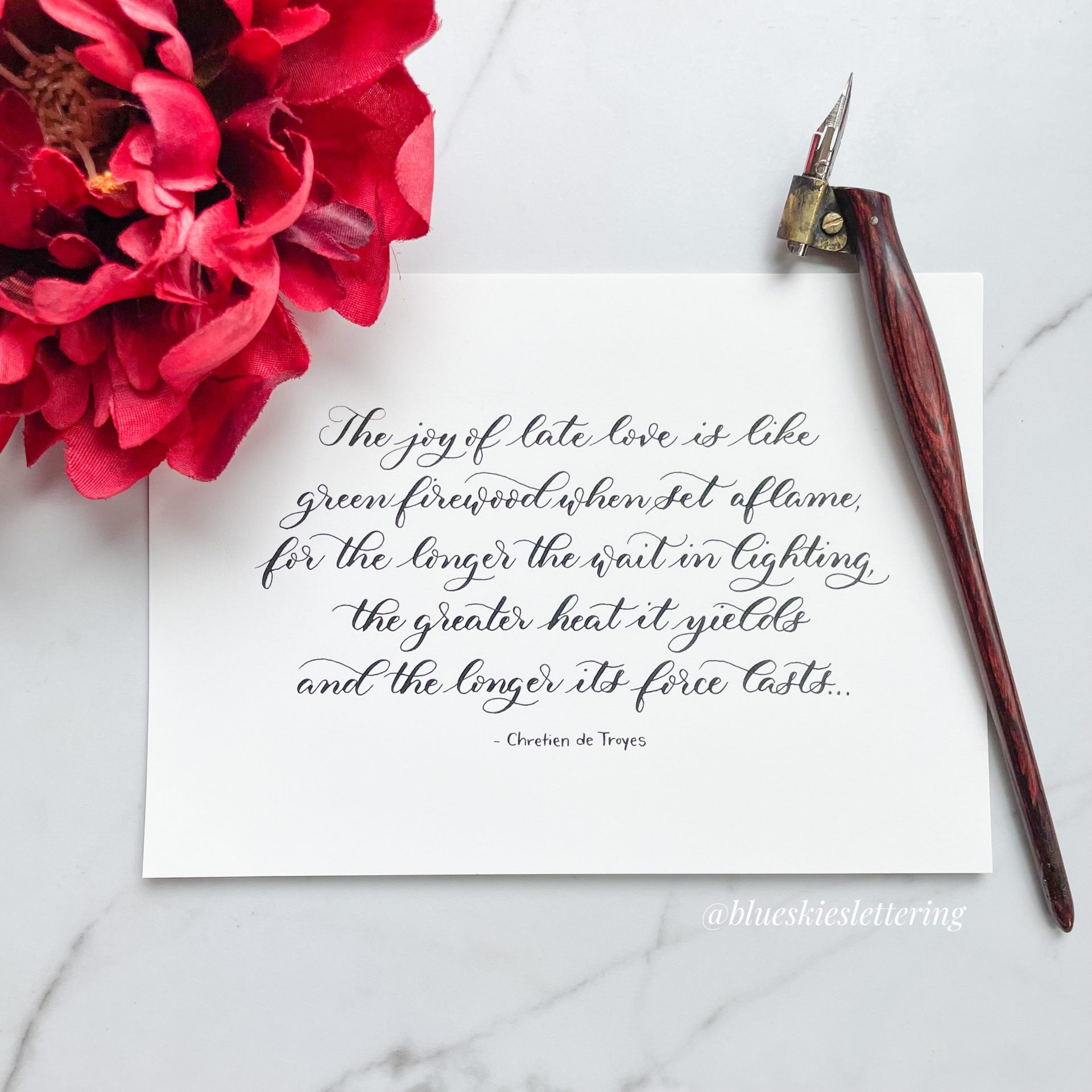 8”x10” Shakespeare Quote — Calligraphy Katrina