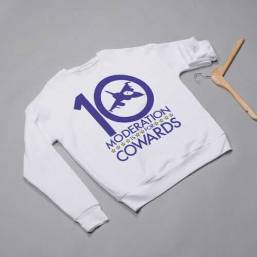 Next Level 9000 adult unisex sized crewneck sweatshirt in white in support of PYROS Wings 2024